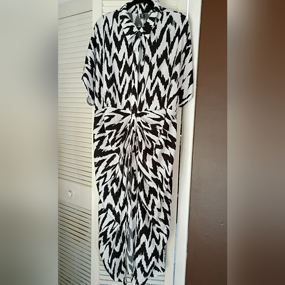 Black and White Patterned Dress